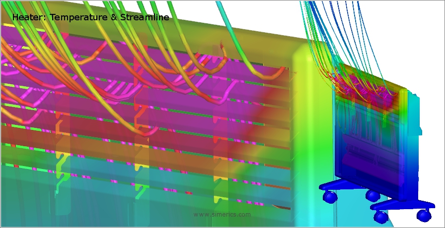 Heater: Temperature & Streamline