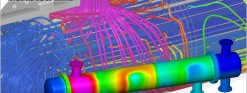 Shell & Tube Heat Exchanger: Temperature & Streamline